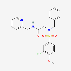 N~2~-benzyl-N~2~-[(3-chloro-4-methoxyphenyl)sulfonyl]-N-(pyridin-2-ylmethyl)glycinamide