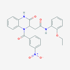 molecular formula C25H22N4O6 B11131306 N-(2-ethoxyphenyl)-2-[1-(3-nitrobenzoyl)-3-oxo-1,2,3,4-tetrahydroquinoxalin-2-yl]acetamide CAS No. 1219349-81-1