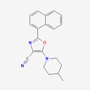 5-(4-Methylpiperidin-1-yl)-2-(naphthalen-1-yl)-1,3-oxazole-4-carbonitrile