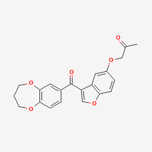 1-{[3-(3,4-dihydro-2H-1,5-benzodioxepin-7-ylcarbonyl)-1-benzofuran-5-yl]oxy}propan-2-one