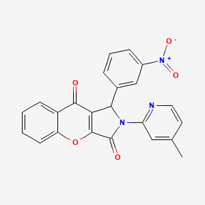 2-(4-Methylpyridin-2-yl)-1-(3-nitrophenyl)-1,2-dihydrochromeno[2,3-c]pyrrole-3,9-dione