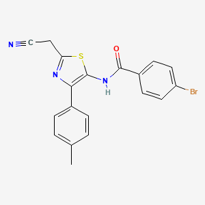 4-bromo-N-[2-(cyanomethyl)-4-(4-methylphenyl)-1,3-thiazol-5-yl]benzamide