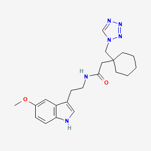 N-[2-(5-methoxy-1H-indol-3-yl)ethyl]-2-[1-(1H-1,2,3,4-tetraazol-1-ylmethyl)cyclohexyl]acetamide