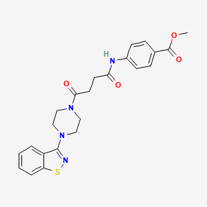 Methyl 4-({4-[4-(1,2-benzisothiazol-3-yl)piperazino]-4-oxobutanoyl}amino)benzoate