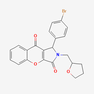 1-(4-Bromophenyl)-2-(tetrahydrofuran-2-ylmethyl)-1,2-dihydrochromeno[2,3-c]pyrrole-3,9-dione