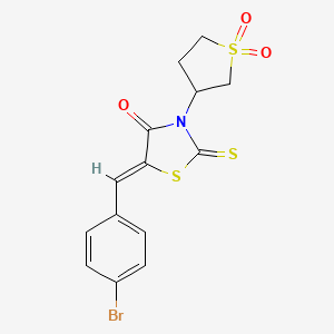 (5Z)-5-(4-bromobenzylidene)-3-(1,1-dioxidotetrahydrothiophen-3-yl)-2-thioxo-1,3-thiazolidin-4-one