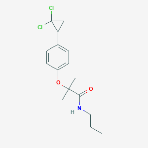 molecular formula C16H21Cl2NO2 B11131400 2-[4-(2,2-dichlorocyclopropyl)phenoxy]-2-methyl-N-propylpropanamide 