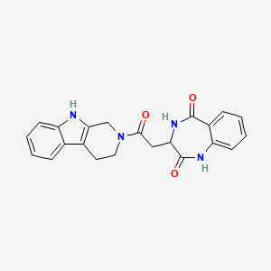 molecular formula C22H20N4O3 B11131403 3-[2-oxo-2-(1,3,4,9-tetrahydro-2H-beta-carbolin-2-yl)ethyl]-3,4-dihydro-1H-1,4-benzodiazepine-2,5-dione 