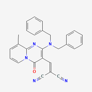 {[2-(dibenzylamino)-9-methyl-4-oxo-4H-pyrido[1,2-a]pyrimidin-3-yl]methylidene}propanedinitrile