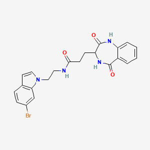 N-[2-(6-bromo-1H-indol-1-yl)ethyl]-3-(2,5-dioxo-2,3,4,5-tetrahydro-1H-1,4-benzodiazepin-3-yl)propanamide