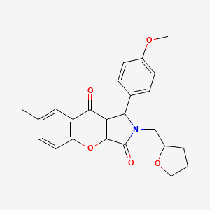 1-(4-Methoxyphenyl)-7-methyl-2-(tetrahydrofuran-2-ylmethyl)-1,2-dihydrochromeno[2,3-c]pyrrole-3,9-dione