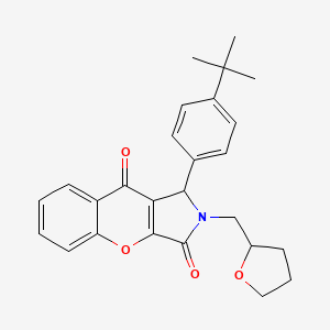 1-(4-Tert-butylphenyl)-2-(tetrahydrofuran-2-ylmethyl)-1,2-dihydrochromeno[2,3-c]pyrrole-3,9-dione