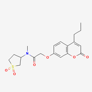 N-(1,1-dioxidotetrahydrothiophen-3-yl)-N-methyl-2-((2-oxo-4-propyl-2H-chromen-7-yl)oxy)acetamide