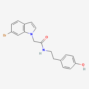 2-(6-bromo-1H-indol-1-yl)-N-[2-(4-hydroxyphenyl)ethyl]acetamide