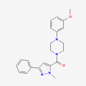 [4-(3-methoxyphenyl)piperazino](1-methyl-3-phenyl-1H-pyrazol-5-yl)methanone