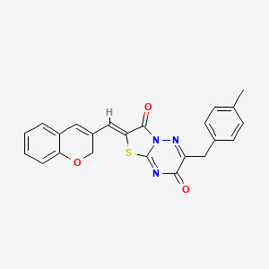 (2Z)-2-(2H-chromen-3-ylmethylidene)-6-(4-methylbenzyl)-7H-[1,3]thiazolo[3,2-b][1,2,4]triazine-3,7(2H)-dione