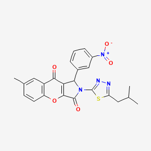 7-Methyl-2-[5-(2-methylpropyl)-1,3,4-thiadiazol-2-yl]-1-(3-nitrophenyl)-1,2-dihydrochromeno[2,3-c]pyrrole-3,9-dione