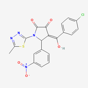 4-(4-Chlorobenzoyl)-3-hydroxy-1-(5-methyl-1,3,4-thiadiazol-2-yl)-5-(3-nitrophenyl)-1H-pyrrol-2(5H)-one