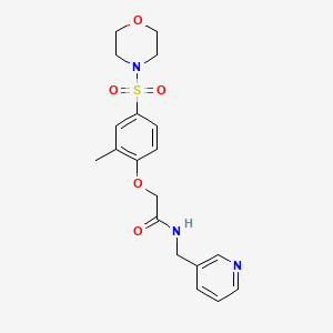 2-[2-Methyl-4-(morpholine-4-sulfonyl)phenoxy]-N-[(pyridin-3-YL)methyl]acetamide