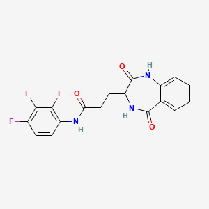 3-(2,5-dioxo-2,3,4,5-tetrahydro-1H-1,4-benzodiazepin-3-yl)-N-(2,3,4-trifluorophenyl)propanamide