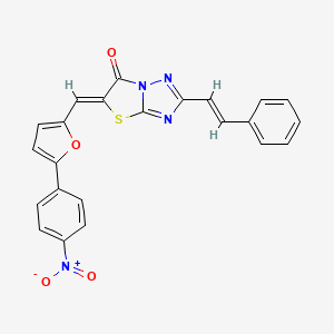 (5Z)-5-{[5-(4-nitrophenyl)furan-2-yl]methylidene}-2-[(E)-2-phenylethenyl][1,3]thiazolo[3,2-b][1,2,4]triazol-6(5H)-one