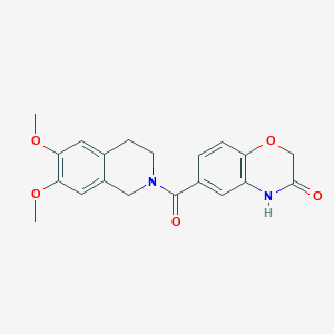 6-[(6,7-dimethoxy-3,4-dihydroisoquinolin-2(1H)-yl)carbonyl]-2H-1,4-benzoxazin-3(4H)-one