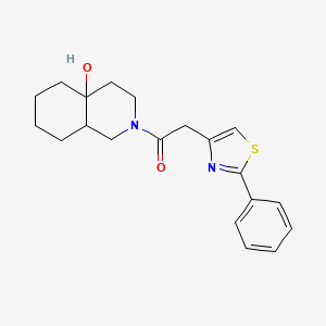 1-(4a-hydroxyoctahydroisoquinolin-2(1H)-yl)-2-(2-phenyl-1,3-thiazol-4-yl)ethanone