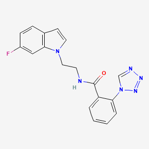 N-[2-(6-fluoro-1H-indol-1-yl)ethyl]-2-(1H-1,2,3,4-tetraazol-1-yl)benzamide