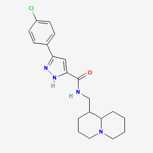 5-(4-chlorophenyl)-N-(octahydro-2H-quinolizin-1-ylmethyl)-1H-pyrazole-3-carboxamide