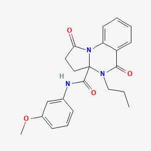 N-(3-methoxyphenyl)-1,5-dioxo-4-propyl-2,3,4,5-tetrahydropyrrolo[1,2-a]quinazoline-3a(1H)-carboxamide