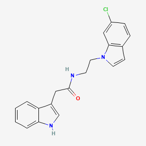 N-[2-(6-chloro-1H-indol-1-yl)ethyl]-2-(1H-indol-3-yl)acetamide