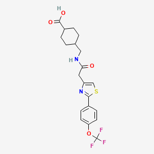 trans-4-{[({2-[4-(Trifluoromethoxy)phenyl]-1,3-thiazol-4-yl}acetyl)amino]methyl}cyclohexanecarboxylic acid