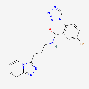 5-bromo-2-(1H-1,2,3,4-tetraazol-1-yl)-N-(3-[1,2,4]triazolo[4,3-a]pyridin-3-ylpropyl)benzamide