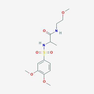 N~2~-[(3,4-dimethoxyphenyl)sulfonyl]-N-(2-methoxyethyl)alaninamide