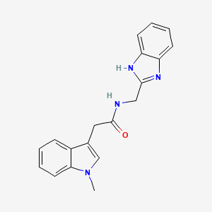 N-(1H-1,3-benzimidazol-2-ylmethyl)-2-(1-methyl-1H-indol-3-yl)acetamide