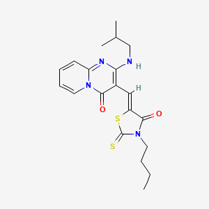 3-[(Z)-(3-butyl-4-oxo-2-thioxo-1,3-thiazolidin-5-ylidene)methyl]-2-[(2-methylpropyl)amino]-4H-pyrido[1,2-a]pyrimidin-4-one