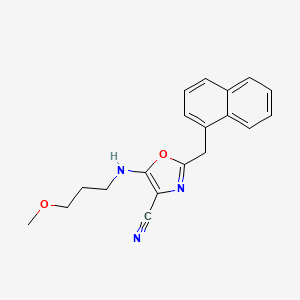 5-[(3-Methoxypropyl)amino]-2-(naphthalen-1-ylmethyl)-1,3-oxazole-4-carbonitrile