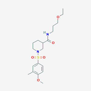 N-(3-ethoxypropyl)-1-[(4-methoxy-3-methylphenyl)sulfonyl]piperidine-3-carboxamide