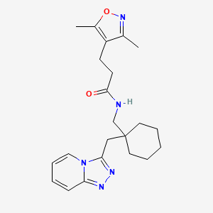 3-(3,5-dimethyl-4-isoxazolyl)-N-{[1-([1,2,4]triazolo[4,3-a]pyridin-3-ylmethyl)cyclohexyl]methyl}propanamide