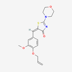 (5E)-5-[3-methoxy-4-(prop-2-en-1-yloxy)benzylidene]-2-(morpholin-4-yl)-1,3-thiazol-4(5H)-one