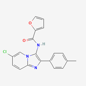 N-[6-chloro-2-(4-methylphenyl)imidazo[1,2-a]pyridin-3-yl]furan-2-carboxamide