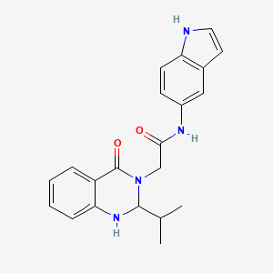 N-(1H-indol-5-yl)-2-[2-isopropyl-4-oxo-1,4-dihydro-3(2H)-quinazolinyl]acetamide