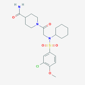 1-{N-[(3-chloro-4-methoxyphenyl)sulfonyl]-N-cyclohexylglycyl}piperidine-4-carboxamide