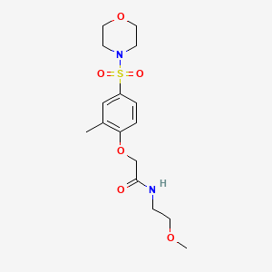 N-(2-Methoxyethyl)-2-[2-methyl-4-(morpholine-4-sulfonyl)phenoxy]acetamide