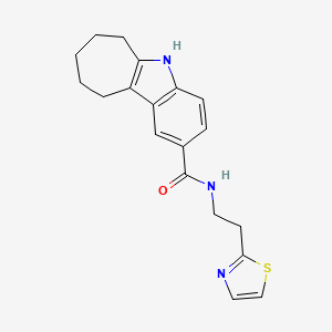 N-[2-(1,3-thiazol-2-yl)ethyl]-5,6,7,8,9,10-hexahydrocyclohepta[b]indole-2-carboxamide