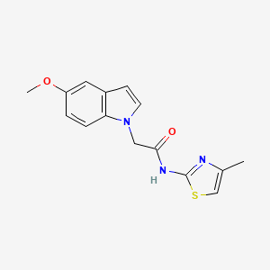 2-(5-methoxy-1H-indol-1-yl)-N-(4-methyl-1,3-thiazol-2-yl)acetamide