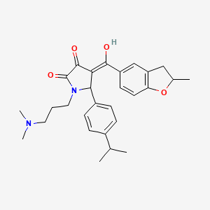 1-[3-(dimethylamino)propyl]-3-hydroxy-4-[(2-methyl-2,3-dihydro-1-benzofuran-5-yl)carbonyl]-5-[4-(propan-2-yl)phenyl]-1,5-dihydro-2H-pyrrol-2-one