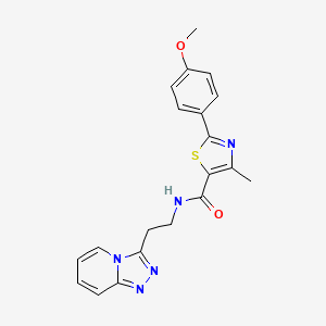 2-(4-methoxyphenyl)-4-methyl-N-(2-[1,2,4]triazolo[4,3-a]pyridin-3-ylethyl)-1,3-thiazole-5-carboxamide