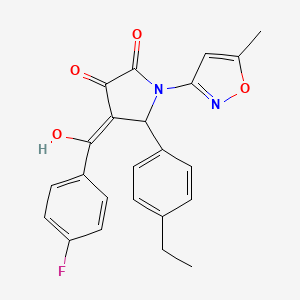 5-(4-ethylphenyl)-4-[(4-fluorophenyl)carbonyl]-3-hydroxy-1-(5-methyl-1,2-oxazol-3-yl)-1,5-dihydro-2H-pyrrol-2-one