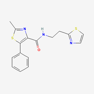 2-methyl-5-phenyl-N-[2-(1,3-thiazol-2-yl)ethyl]-1,3-thiazole-4-carboxamide